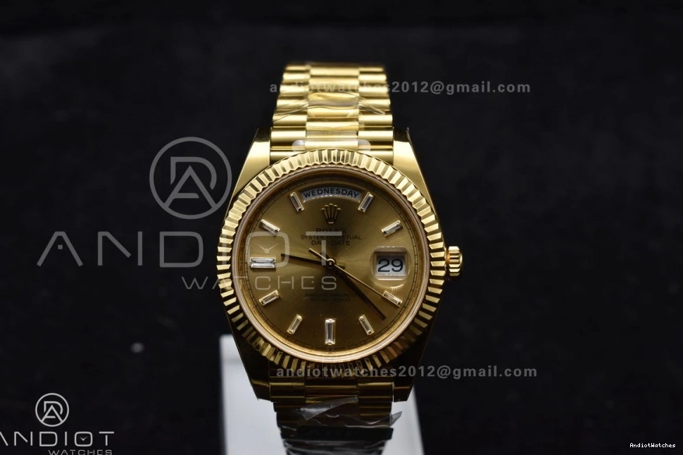 ARF 1:1 228238 YG Gold Bracelet Sustainable Date Best Edition Day Weight) 40 President Dial 654 VR3255 Crystal On (Gain 1001